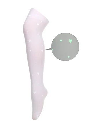 SVÍTÍCÍ PUNČOCHÁČE BÍLÉ SRDCE