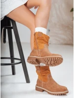 Dámské semišové velbloudí boty FashionStreet ZY1278
