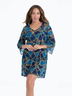 Style Hawaii šaty 8185 modrý denim - RosaFaia