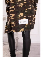 Slipová bunda khaki+béžová