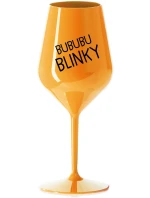 BUBUBUBLINKY - oranžová nerozbitná sklenice na víno 470 ml BUBUBUBLINKY - oranžová nerozbitná sklenice na víno 470 ml