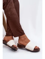 Dámské nazouváky s přezkami bílé Terissa