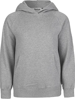 Neutral O 13101 Dětská mikina s kapucí z bio bavlny 77.1301 sport grey