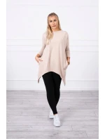 Mikina s potiskem jízdního kola béžová