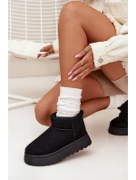 Dámské sněhule na platformě s kožíškem Vesirae – černé