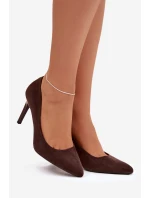Dámské lodičky Sergio Leone – čokoládové