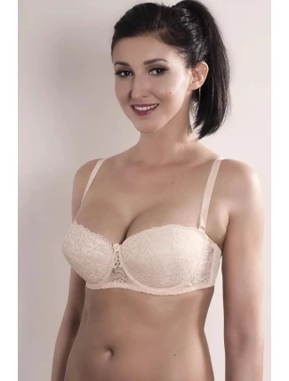 Dámská podprsenka Bardotka / balkonetka 0017 béžová - Kostar Dámská podprsenka Bardotka / balkonetka 0017 béžová - Kostar