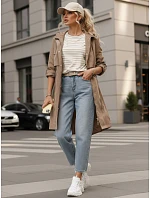 Dámská přechodná bunda parka tmavě béžová FashionStreet TY5558 Dámská přechodná bunda parka tmavě béžová FashionStreet TY5558