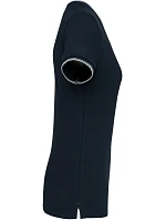 Kariban K 394 Dámské piqué tričko s V výstřihem 20.K394 navy/light grey/white