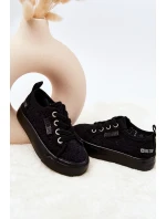 Prolamované Tenisky Big Star JJ374133 Černé Prolamované Tenisky Big Star JJ374133 Černé