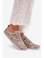 Dámské Polobotky Z Přírodní Kůže Vzorované Artiker 56C2689 Béžové