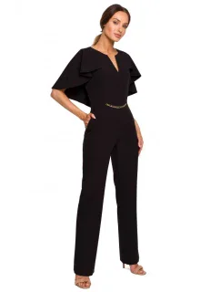 M670 Kombinéza s volánky - černá