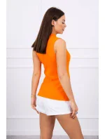 Halenka bez rukávů oranžová