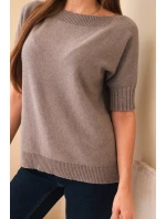 Dámský svetr z viskózy s krátkým rukávem fango