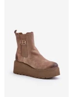 Zazoo 60498 Dámské Botky Chelsea Na Platformě A Klínu Černé Zazoo 60498 Dámské Botky Chelsea Na Platformě A Klínu Černé