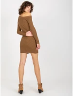 Dámské šaty NM SK NG 2315 světle hnědé Dámské šaty NM SK NG 2315 světle hnědé