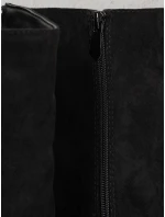 Dámské semišové černé boty FashionStreet ZY1337 Dámské semišové černé boty FashionStreet ZY1337