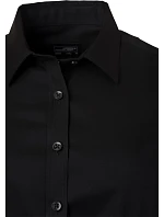 Daiber JN 681 Mikro keprová halenka s dlouhým rukávem 02.0681 black