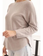 Dámský svetr z viskózy s dlouhým rukávem a kulatým výstřihem fango