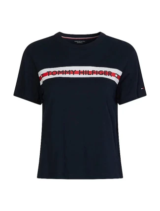 Dámské Tričko s krátkým rukávem UW0UW02551-DW5 - Tommy Hilfiger Dámské Tričko s krátkým rukávem UW0UW02551-DW5 - Tommy Hilfiger