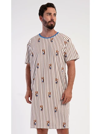 Pánská noční košile s krátkým rukávem Bear