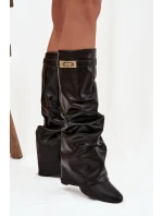 Kozačky na podpatku  model 220723 Step in style