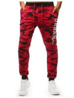 Pánské kamuflážní červené tepláky FashionStreet UX3516