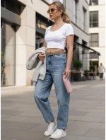 Dámské džínové kalhoty s páskem FashionStreet UY2886 Dámské džínové kalhoty s páskem FashionStreet UY2886