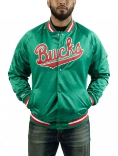 Mitchell & Ness NBA Milwaukee Bucks Lightweight Jacket M STJKMG18013-MBUDKGN pánské