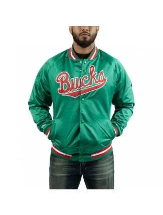 Mitchell & Ness NBA Milwaukee Bucks Lightweight Jacket M STJKMG18013-MBUDKGN pánské