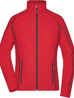 Daiber JN 596 Dámská strukturovaná fleecová bunda 02.0596 red/carbon