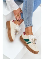 Dámské Tenisky S Výšivkami Béžové Jariana