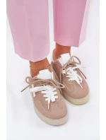 Nízké Dámské Sportovní Boty Béžové Zelevelis