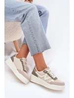 Dámské Tenisky Na Platformě Leopardí Béžové Kelsia