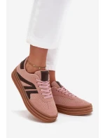 Sametové dámské tenisky na platformě Růžové Skye