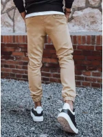 Pánské tepláky jogger béžové FashionStreet UX3301 Pánské tepláky jogger béžové FashionStreet UX3301