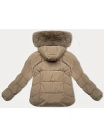 Béžová bunda typu puffer pro přechodné období J Style (16M9179-84)