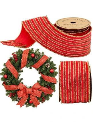 ZLATÝ PÁSEK 6,3 cmx3 m ČERVENÝ