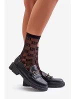 Dámské Mokasíny S Ozdobou Eko Kůže Černé Tialorae