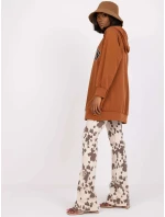 Dámská mikina-DHJ-BL-15658.35-světle hnědá