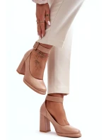 Lodičky na vysokém podpatku s přezkou, béžová Idovana