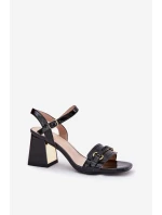 Sandály na podpatku model 215347 Step in style Sandály na podpatku model 215347 Step in style