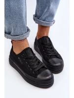 Dámské látkové tenisky Černé Staneva