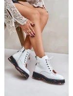 Kožené Boty Tropy Dámské Na Zip Bílé Artiker 55C0515