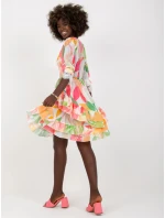 Šaty DHJ SK 0997 1.33X bílé a růžové Šaty DHJ SK 0997 1.33X bílé a růžové