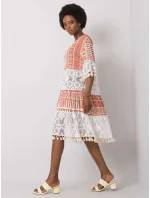 Šaty DHJ SK 13567.41P tmavě oranžová Šaty DHJ SK 13567.41P tmavě oranžová