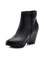 Parádní černé kotníčkové dámské boty s módním zipem