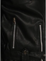 Dámská kožená bunda ramones černá FashionStreet TY5538