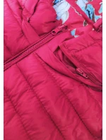 Růžová oboustranná dámská bunda (7174)