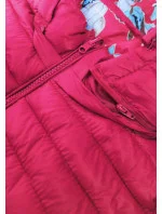 Růžová oboustranná dámská bunda (7174)